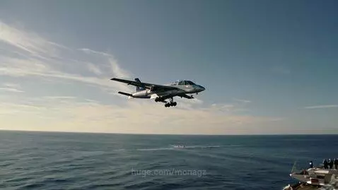 Fighter jet lands on carrier by monagz