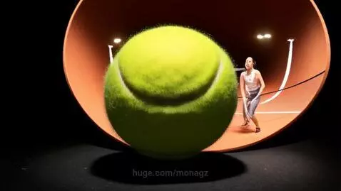 Tennis ball spin by monagz
