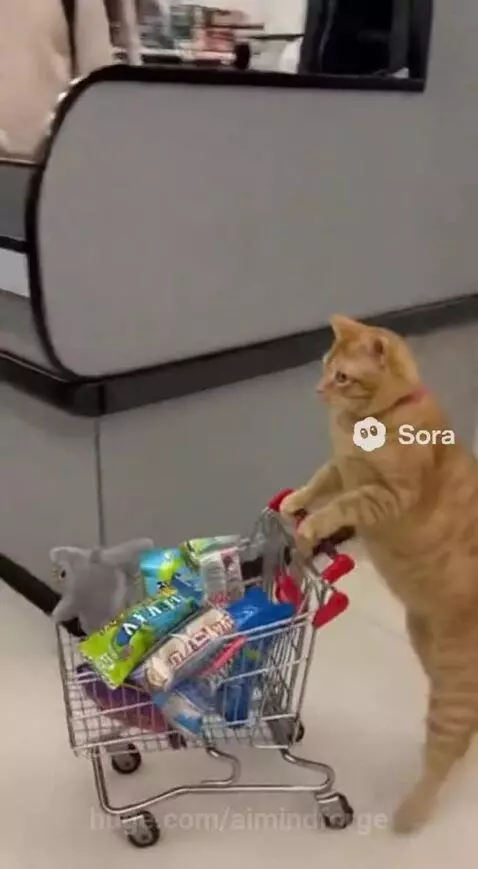 cat in store, sora by aimindforge