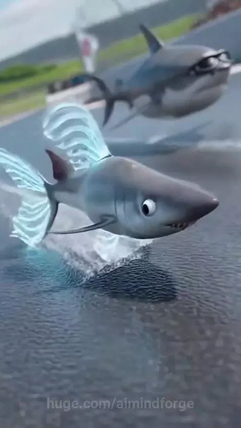 F1 Racing of fishes by aimindforge