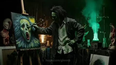 Releasing his inner demons... through art. by glennb