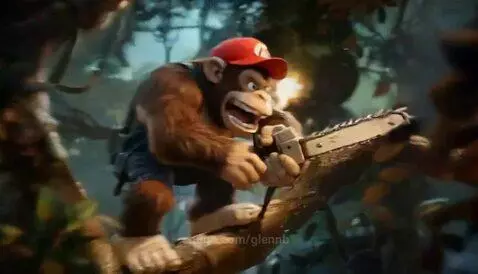 This monkey is trimmin' some limbs... by glennb