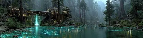 Ultra-wide ethereal forest by glennb