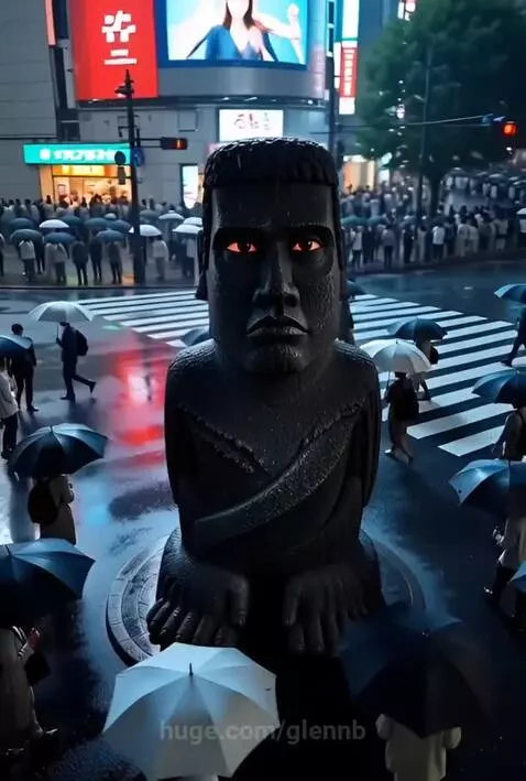 Tokyo Moai. by glennb