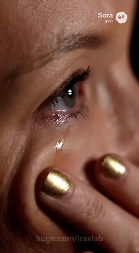 Woman watching a historical drama movie about Cleopatra in a cinema, showing emotional reactions.