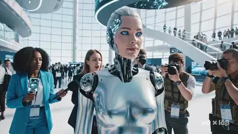 AI Robot at Media Event by iraxlab