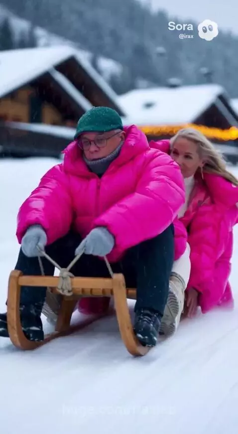 WINTER SLED · PINK PUFFER by iraxlab