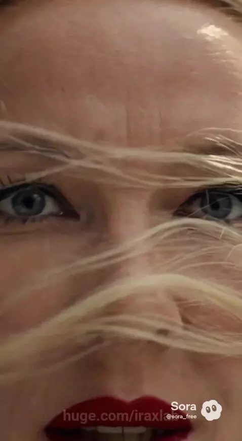 Fantasy queen in black gown and crown on balcony, holding glowing staff, commanding peasants to dance.