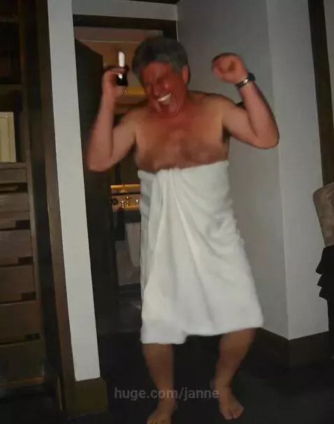 Epstein file man dances and celebrates while smoking a cigar... by janne