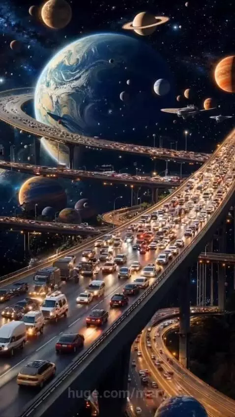 "Space traffic jam: traffic between planets" by mary