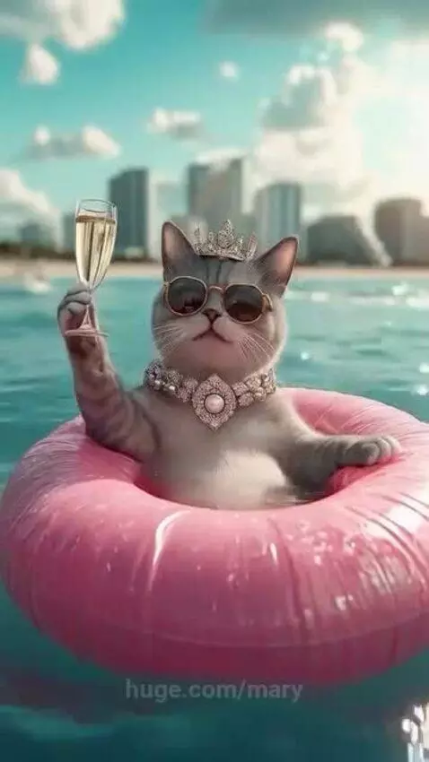 "Millionaire Cat's Dream Vacation" by mary