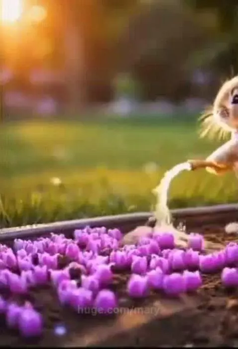 Morning in the Blooming Garden 🌸🐰 by mary
