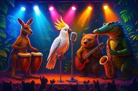 Jungle Jam , Funky AI Animal Band staring australian animals by aussieboomer