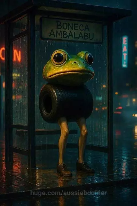 Boneca Ambalabu: Waiting in the Rain - meme by aussieboomer