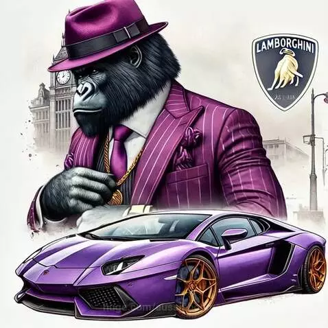 “FOMO King: Gorilla Flex with Lambo by aussieboomer