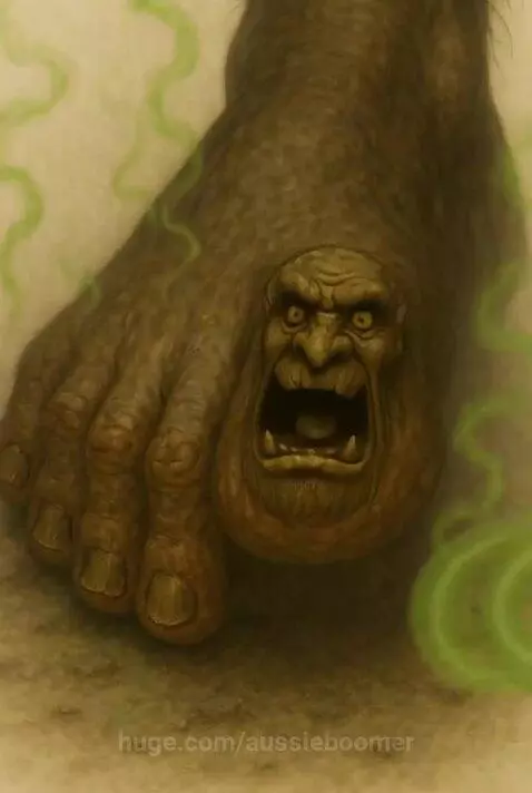 ToeTroll "Crunchtalon"  The Undisputed Ogre of the Toe Arena by aussieboomer