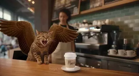 Me-Owl cat - coffee time by aussieboomer