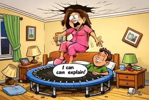 My wife just found out I replaced our bed with a trampoline.... by aussieboomer