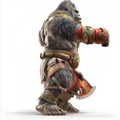 Traditional Muay Thai Gorilla Fighter, ready for battle . by aussieboomer