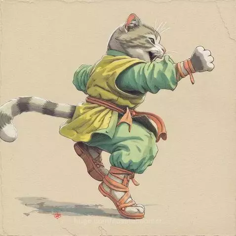 Kung Fu Cat by aussieboomer