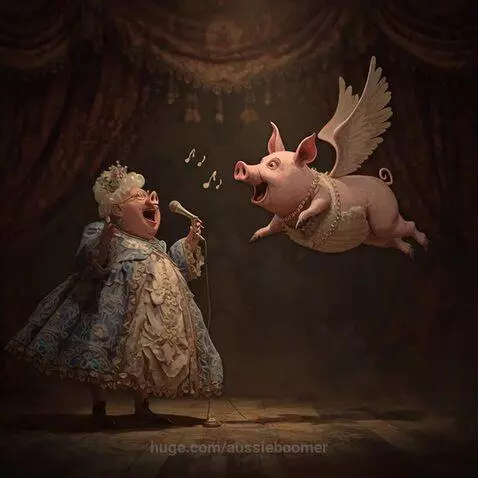 lady and the pig by aussieboomer
