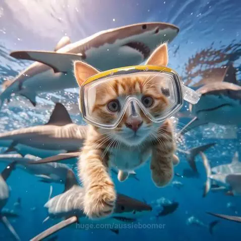 Captain Whiskerfin - "Relax, Jaws... I'm just here for the c... by aussieboomer