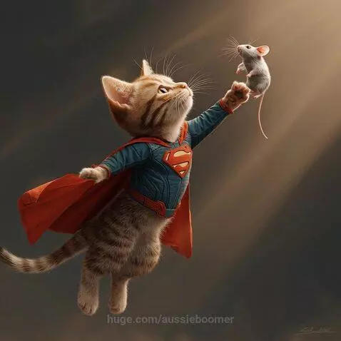 Meow the Brave - saves the day - "When danger purrs too clos... by aussieboomer