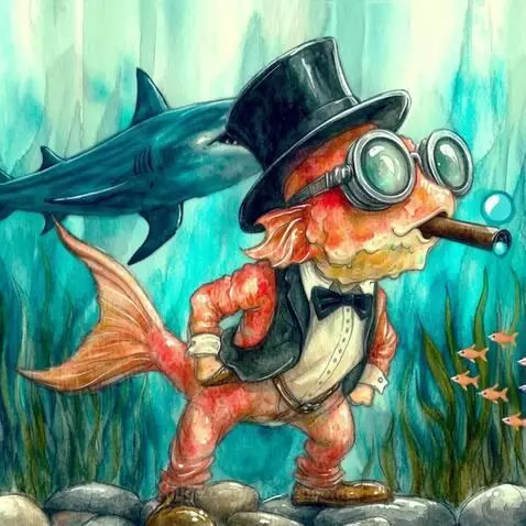 Sir Bubbles McGillfin Adventure : "Keep your friends close, ... by aussieboomer