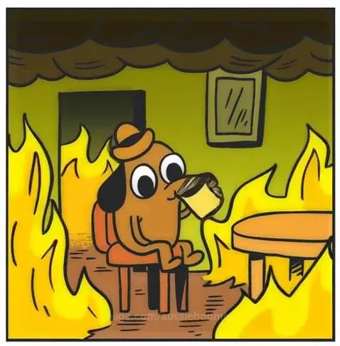 "This is fine" : The flames really bring out the warmth in m... by aussieboomer