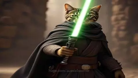 Jedi Cat - "The paw is strong with this one." by aussieboomer