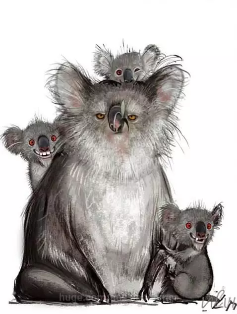 Hybrid Koala Family : enjoying a quiet family day by aussieboomer