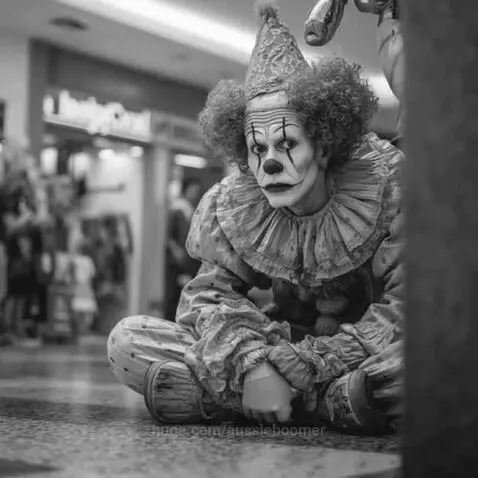 A Broken Clown in a mall - test one by aussieboomer