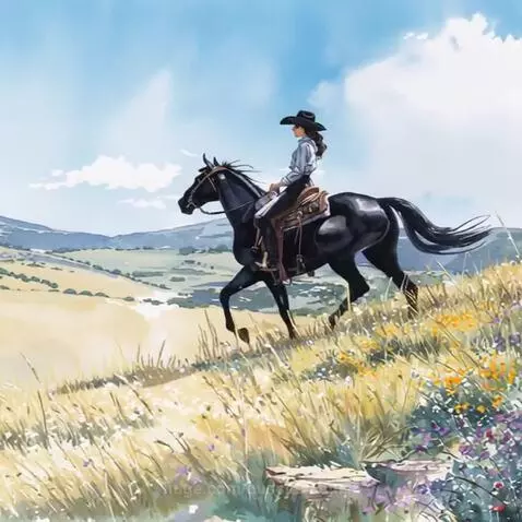 "Beneath the endless sky she rode alone, a lonesome lady cha... by aussieboomer