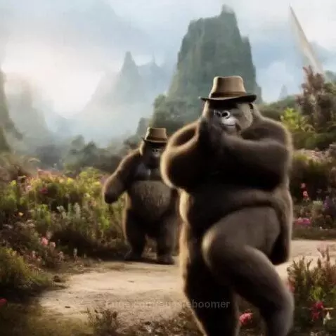 Lets Dance - Gorilla party time by aussieboomer