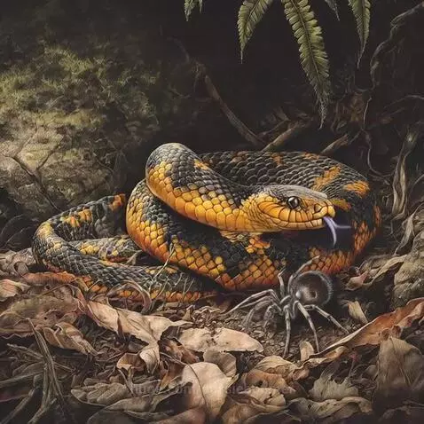 Country Australia - image to video - spider and snake by aussieboomer
