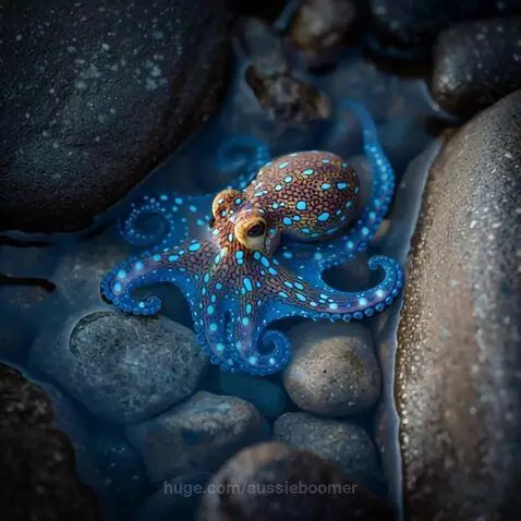 Blue-ringed octopuses : known for their venomous bite, are f... by aussieboomer