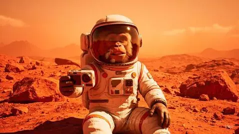 Monkey Just Landed on Mars… and He’s Already Vlogging 🐒🚀 by dev7abhi
