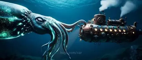 #Kraken takes down #Steampunk submarine! by car