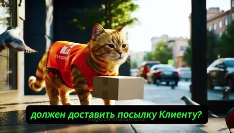 “Кот-доставщик, которому всё лень” by arturcenat
