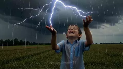 Boy holding thunder by kerrick89