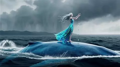 Goddess on Whale by kerrick89