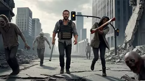 Survivors fighting zombies by kerrick89