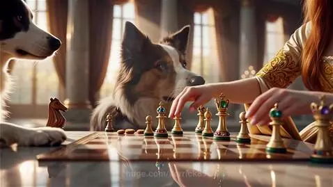 Chess with dog by kerrick89