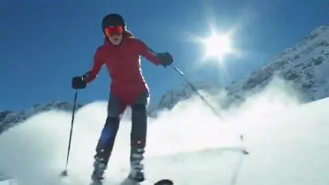 Beautiful woman skiing by kerrick89