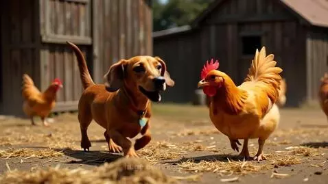 Dachshund and chicken by kerrick89