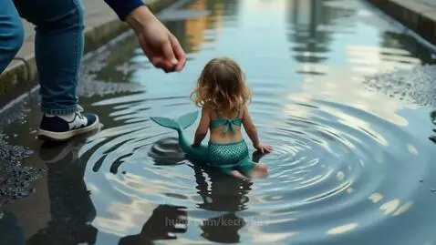 Mermaid in a puddle by kerrick89