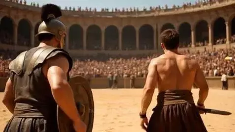 Gladiators in arena by kerrick89