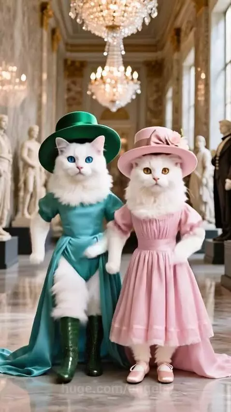 The cats are dancing by angela
