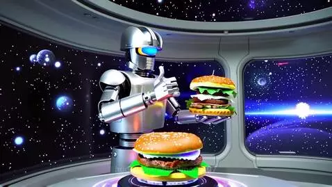 This robot chef just made the craziest burger… in outer spac... by aidenimer1707