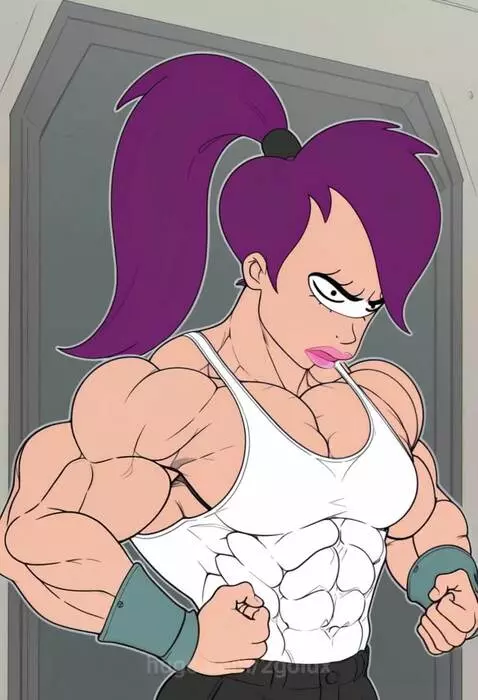 Leela flexing by 2goldx